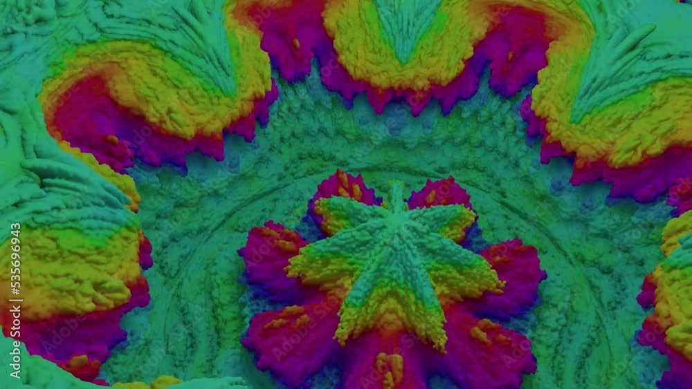 Psychedelic Mandelbulb Flythrough render loop 4K 30fps Psychedelic Mandelbulb Flythrough render loop 4K 30fps