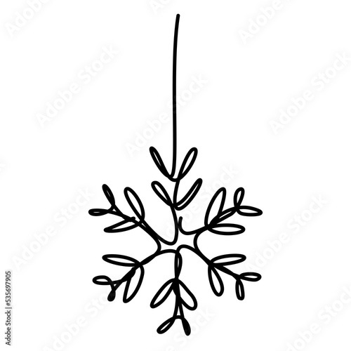 christmas star glowing ornament for christmas tree decoration continuous one line design