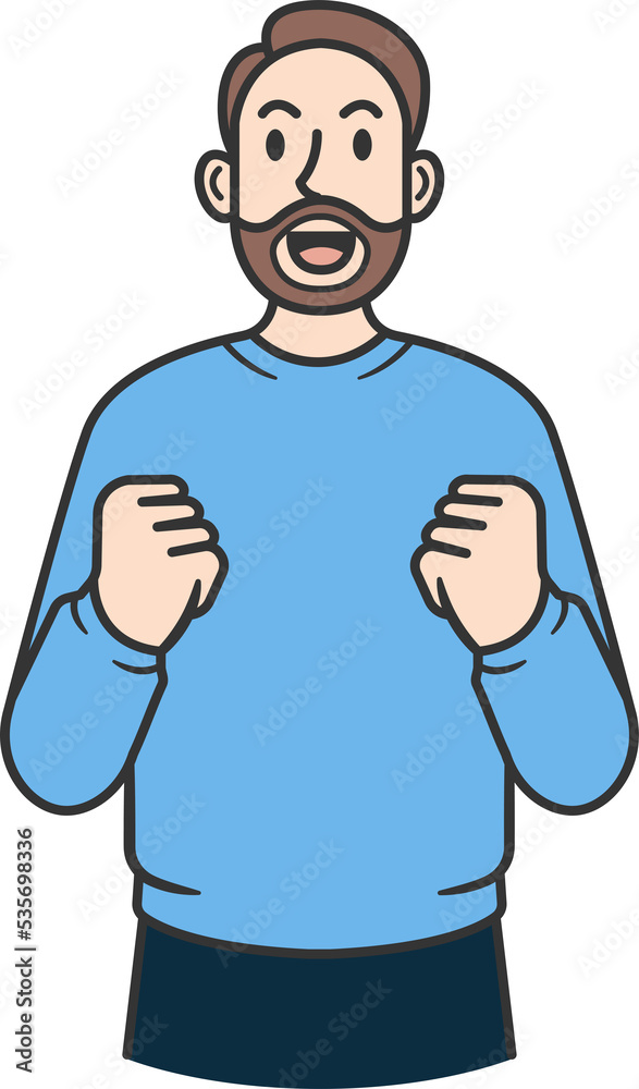 Man Showing Joy Raising Both Hands, 2D character activity, illustration design and isolated background. Man Showing Joy Raising Both Hands, 2D character activity, illustration design and isolated background.