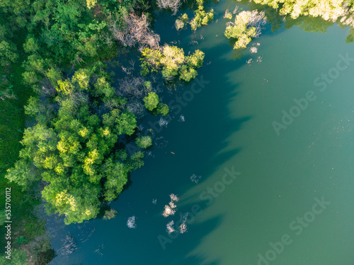 Fototapeta Naklejka Na Ścianę i Meble -  Aerial photo of Shenzhen Meilin Reservoir	
