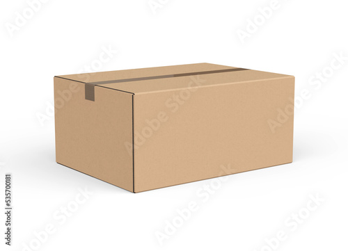 Rectangle carton box mockup 