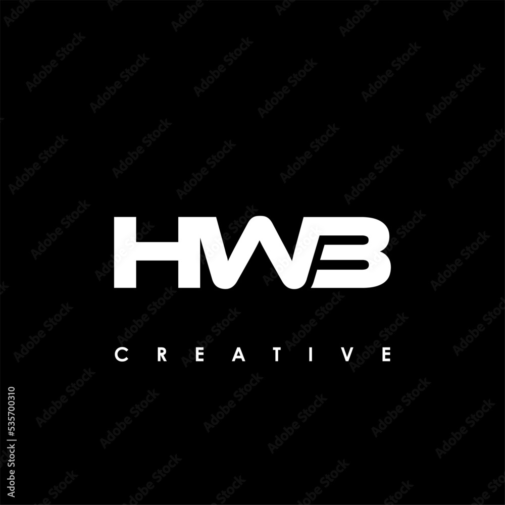 HWB Letter Initial Logo Design Template Vector Illustration
