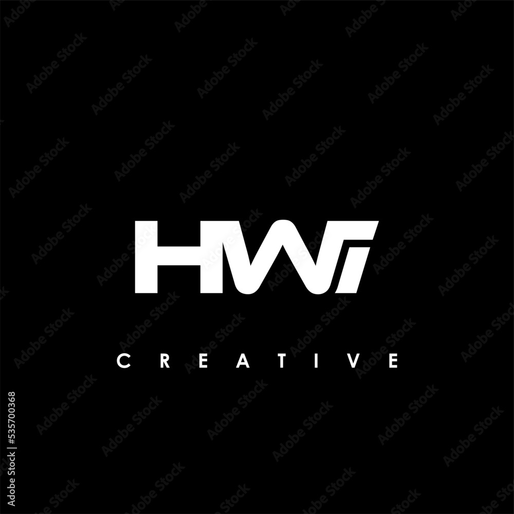 HWI Letter Initial Logo Design Template Vector Illustration