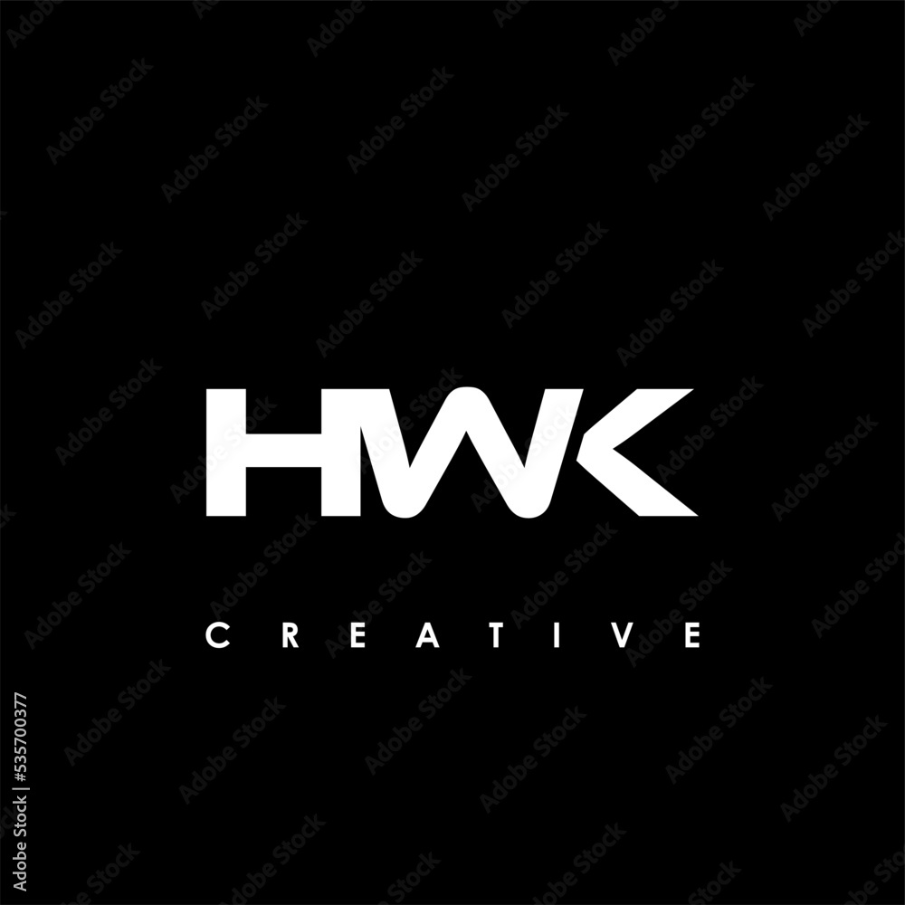 HWK Letter Initial Logo Design Template Vector Illustration
