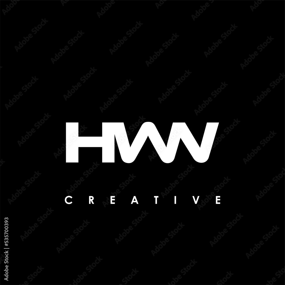 HWN Letter Initial Logo Design Template Vector Illustration