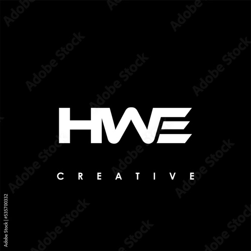 HWE Letter Initial Logo Design Template Vector Illustration photo