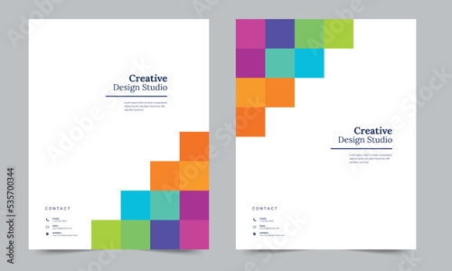 Cover design for annual report and business catalog, magazine, flyer or booklet. Brochure template layout. A4 cover vector EPS-10