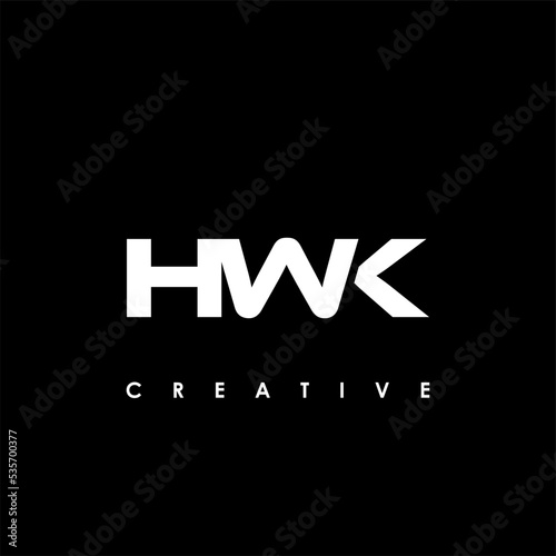 HWK Letter Initial Logo Design Template Vector Illustration photo