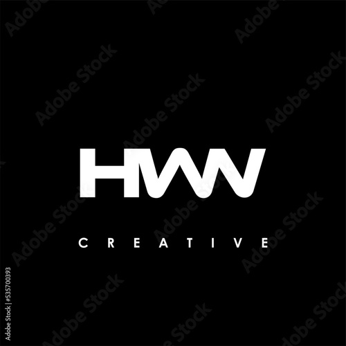 HWN Letter Initial Logo Design Template Vector Illustration photo