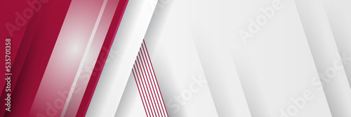Free Download Red and white geometric corporate banner design - GFXLoad