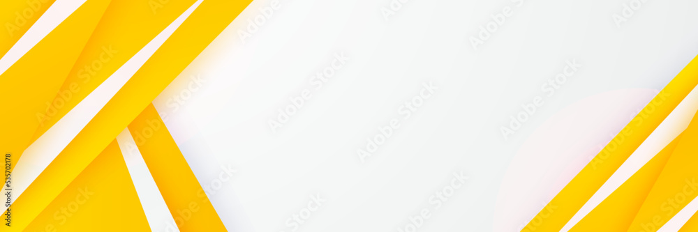 Modern orange yellow white geometric shapes corporate abstract technology background. Vector abstract graphic design banner pattern presentation background web template.