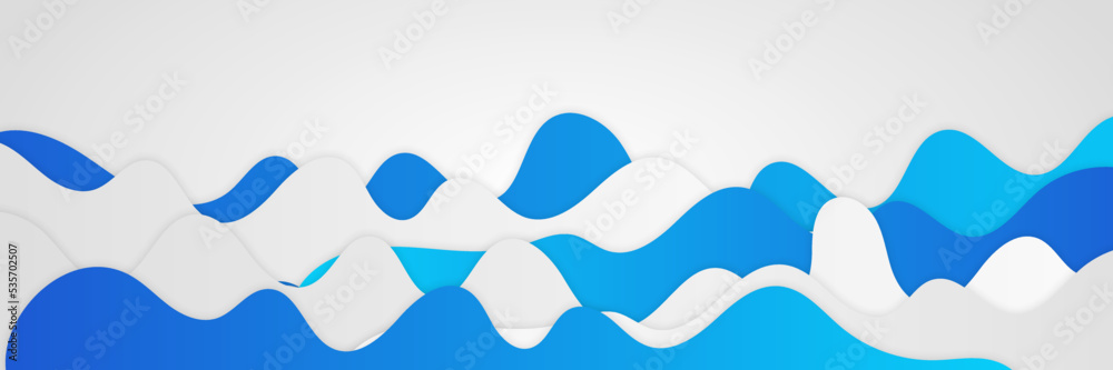 abstract blue and white vector banner
