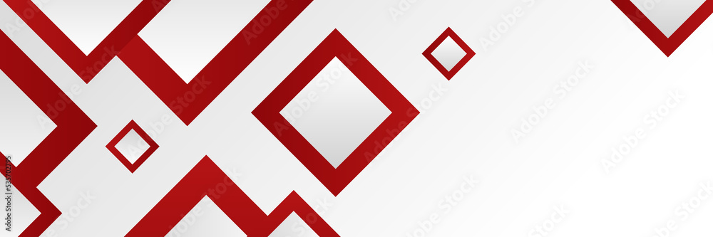Abstract red and white grey tech geometric banner design Abstract red and white grey tech geometric banner design