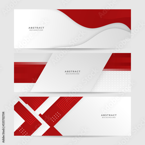 Modern Simple Red White Abstract Background Presentation Design © Salman
