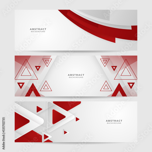 Abstract red and white overlapping layers background a combination