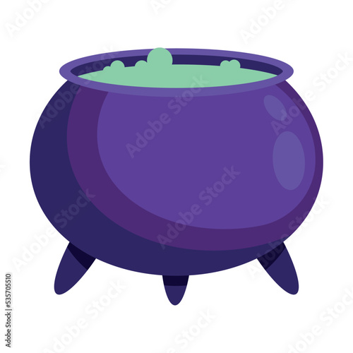 halloween purple cauldron pot