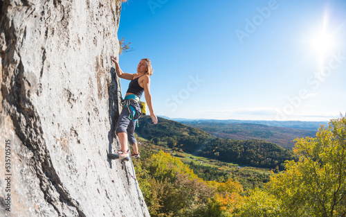 girl rock climber