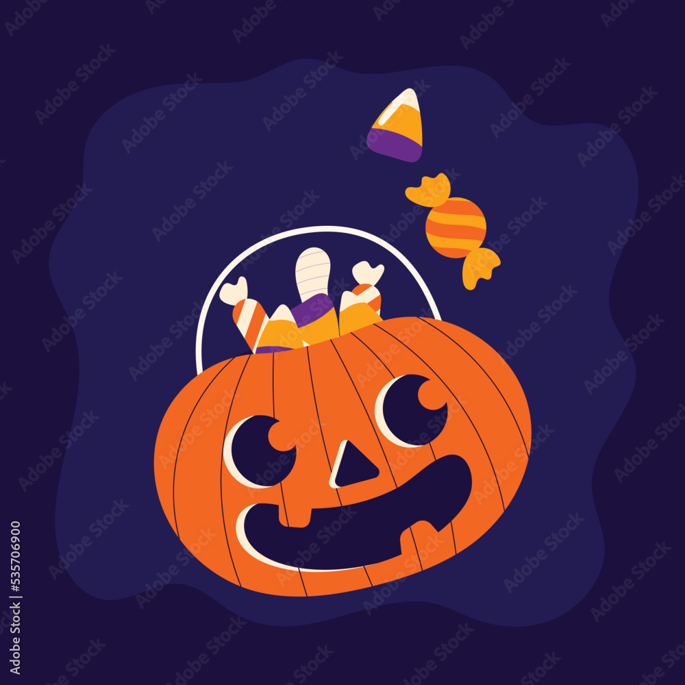 flat Happy halloween vector flat Happy halloween vector
