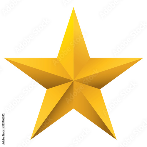 shiny gold star object on white background christmas star 