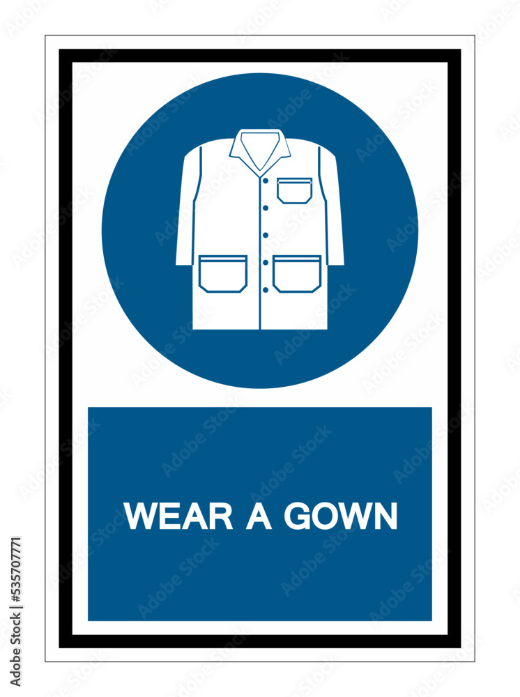 Naklejka premium Symbol Wear A Gown Isolate On White Background,Vector Illustration EPS.10