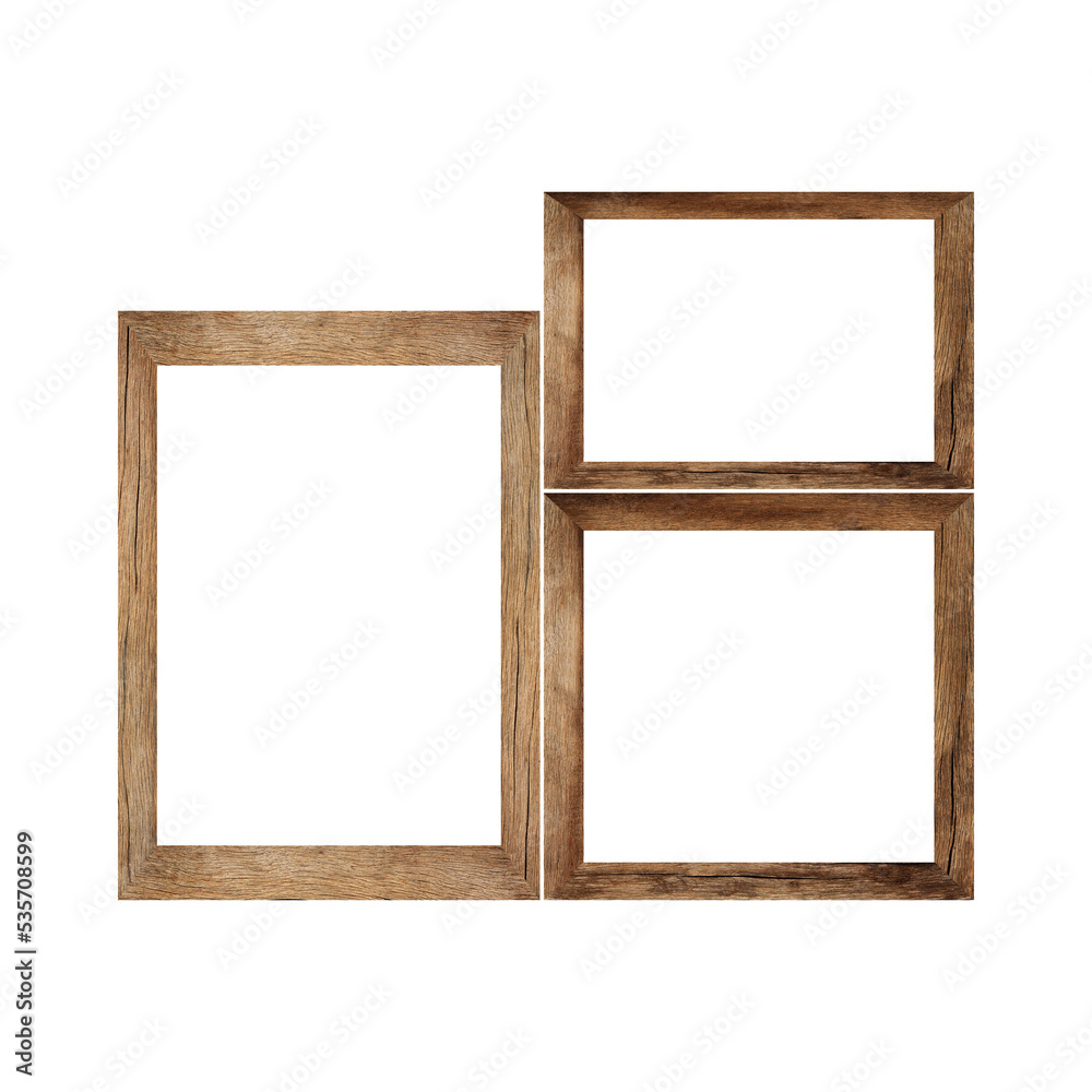 Wooden frame Picture isolated on white background for design in your work concrpt interior decoration. Wooden frame Picture isolated on white background for design in your work concrpt interior decoration.