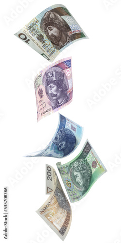 Latające banknoty Złotych Polskich