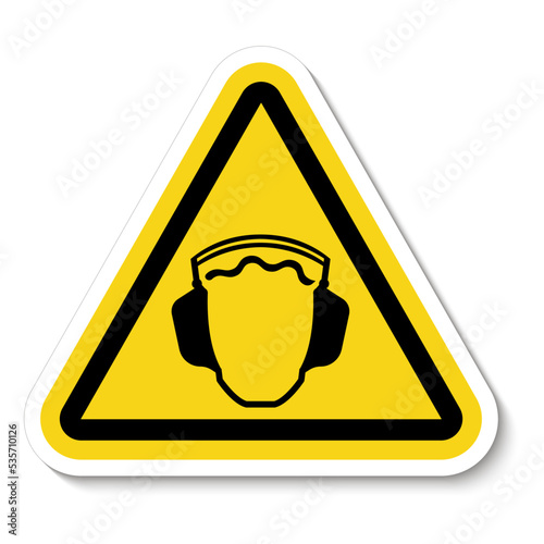 Hearing Protection Symbol Floor Sign