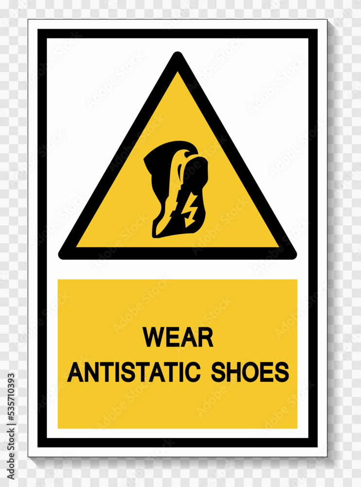 Wear anti static shoes Symbol Sign Isolate On White Background,Vector Illustration EPS.10 Wear anti static shoes Symbol Sign Isolate On White Background,Vector Illustration EPS.10