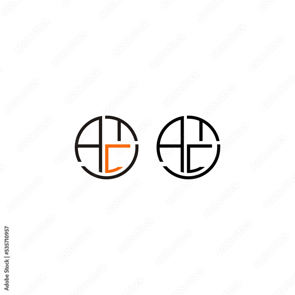 letter logo at AE ATC black orange background letter logo at AE ATC black orange background