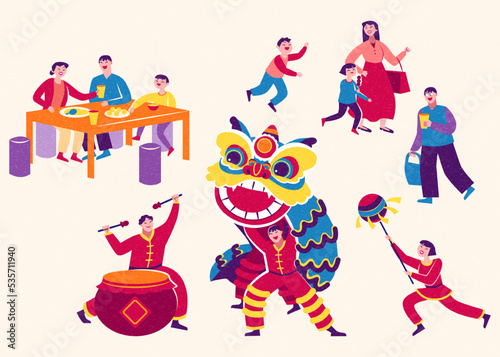 Chinese new year character designs