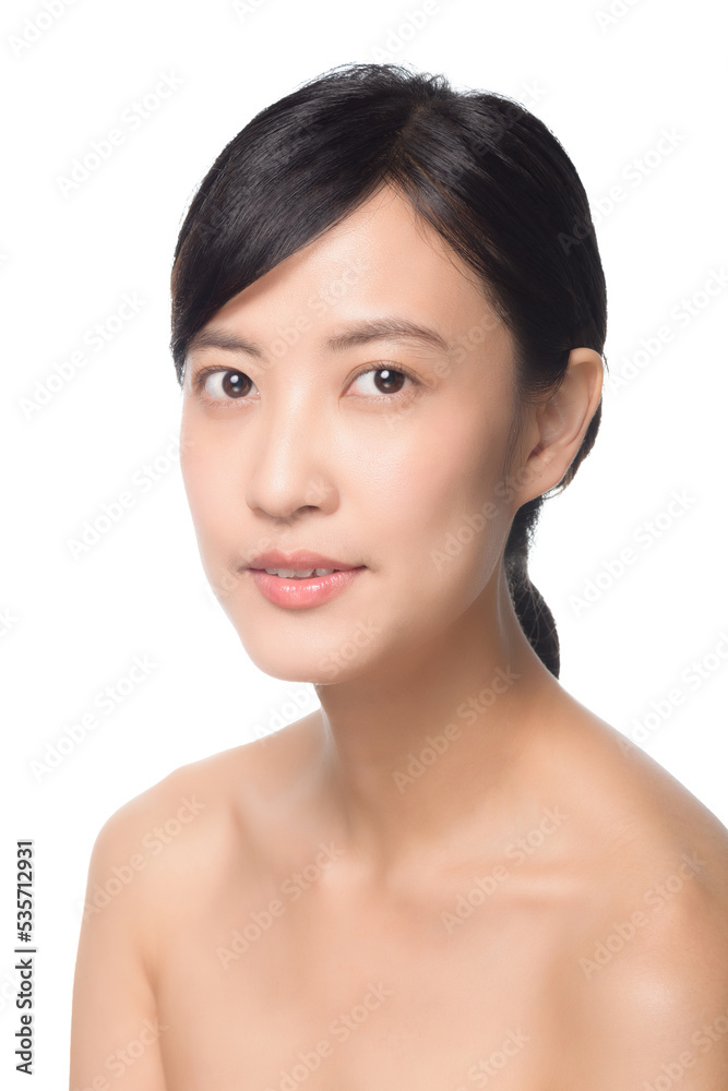Portrait healthy pretty young woman isolated on white background. beautiful female model person applying cosmetic cream for skincare on fresh makeup clean face. spa, treatment, wellness concept. Portrait healthy pretty young woman isolated on white background. beautiful female model person applying cosmetic cream for skincare on fresh makeup clean face. spa, treatment, wellness concept.