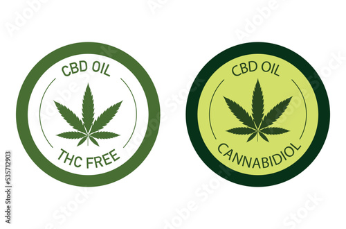 cbd thc free icon vector illustration 