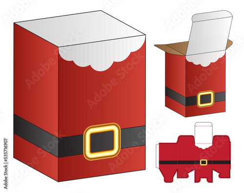 Box packaging die cut template design. 3d mock-up