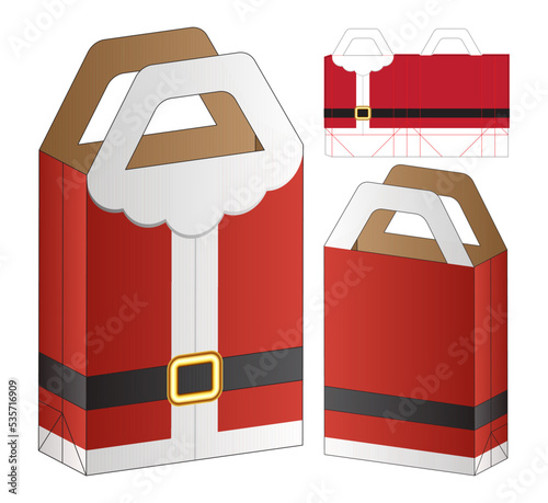 Box packaging die cut template design. 3d mock-up