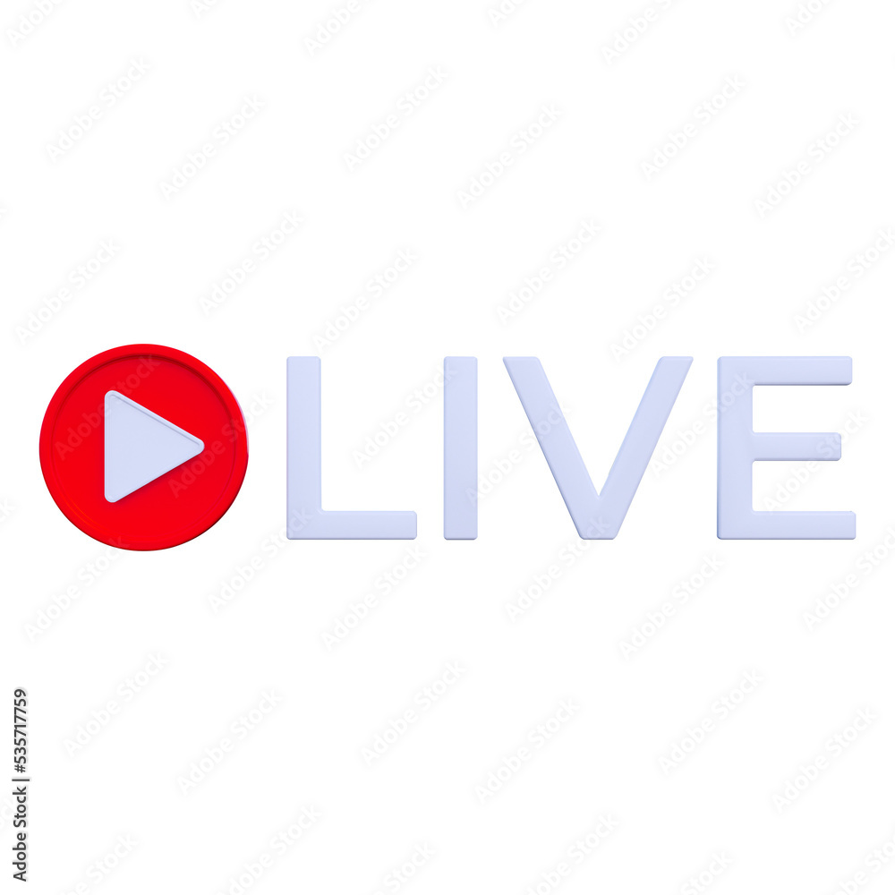 Live streaming 3d illustration icon