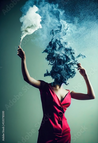 Businesswoman with burnout