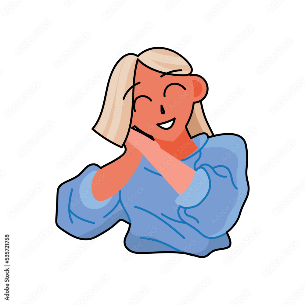 blond girl anime style