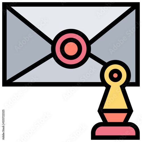 Quadro em tela letter icon