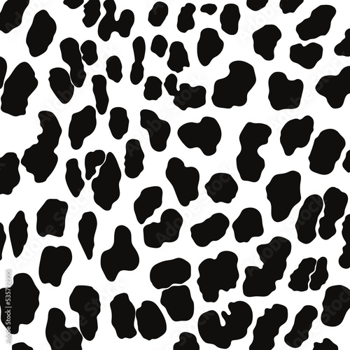 Black and white cheetah Seamless Print Pattern for printing, cutting, and crafts.