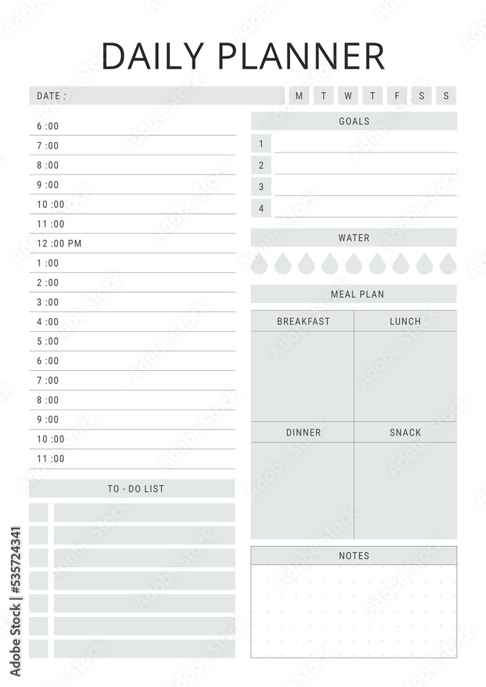 Creative Daily Planner Template Creative Daily Planner Template