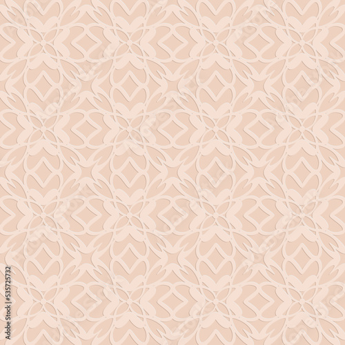 Arabic style seamless pattern, arabesque monochrome pattern for design