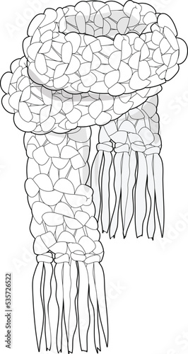 GIRLS AND WOMEN WEAR SCARF VECTOR FLAT SKETCH