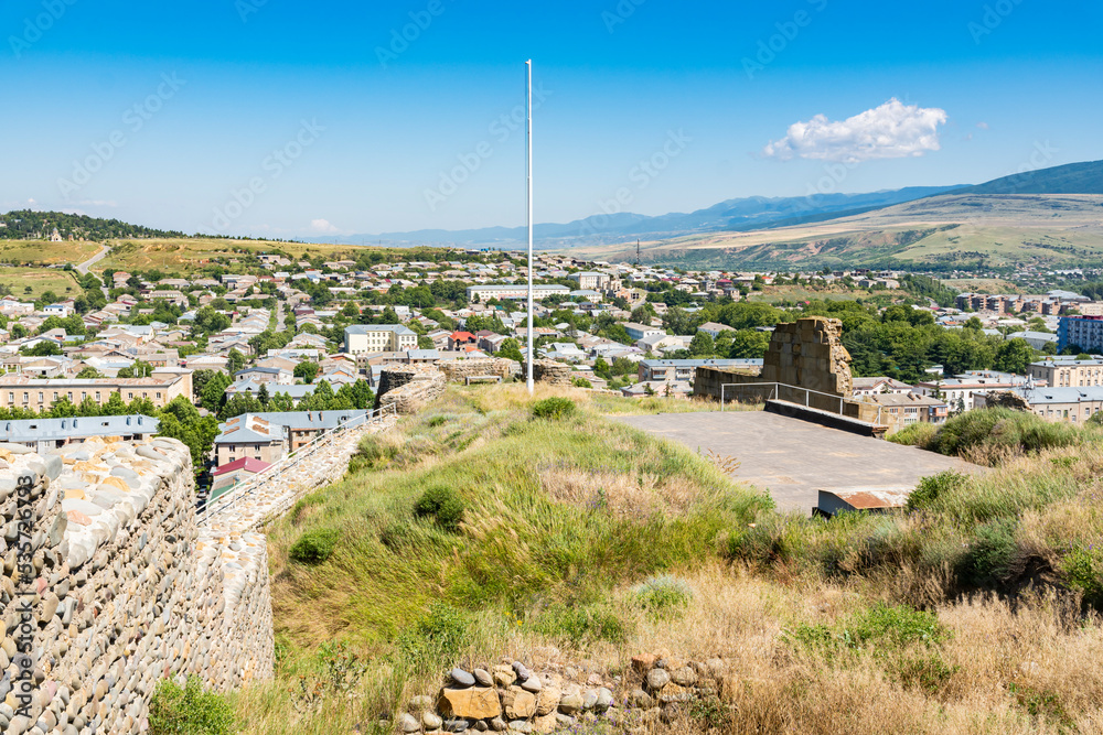 The city of Gori seen from the castle hill