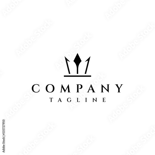 luxury crown king queen logo design