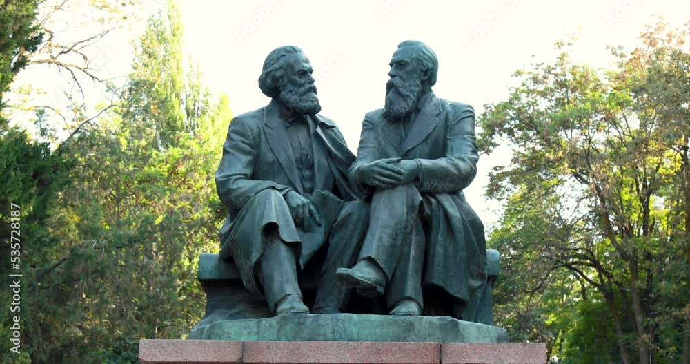 Monument of Karl Marx and Friedrich Engels from Soviet era Monument of Karl Marx and Friedrich Engels from Soviet era