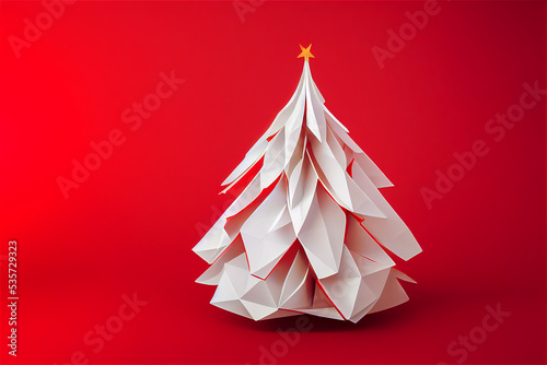 White and red Paper Christmas