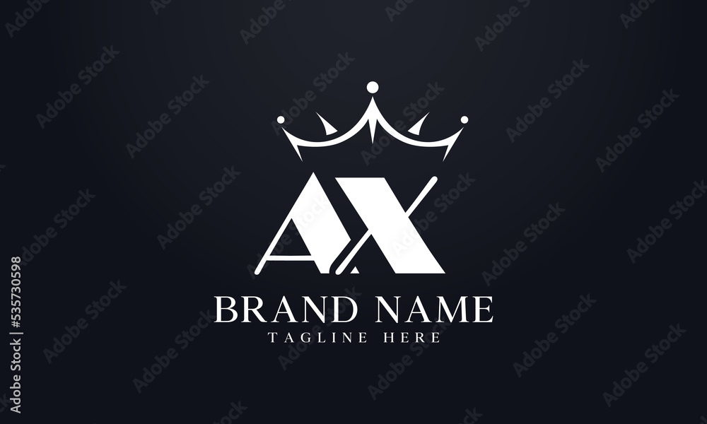 King crown logo design vector and extra bold queen symbol