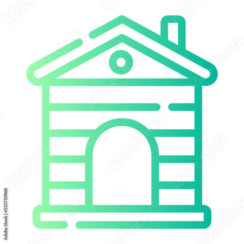 pet house gradient icon