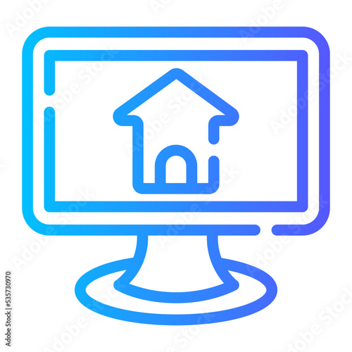 real estate agency gradient icon © Barudak Lier