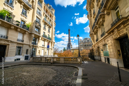 Scenic view of Paris architecture in autumn season with Eiffel Tower in the background © Pawel Pajor